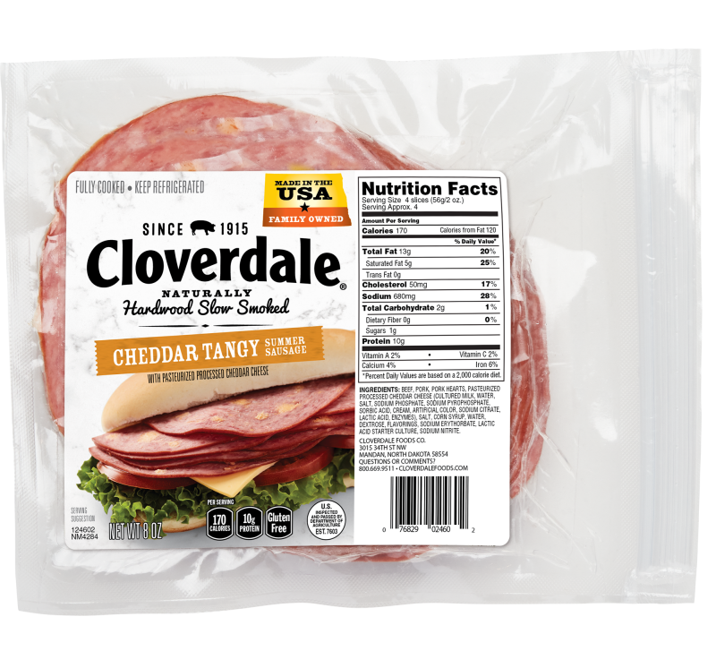 Sliced Cheddar Tangy Summer Sausage