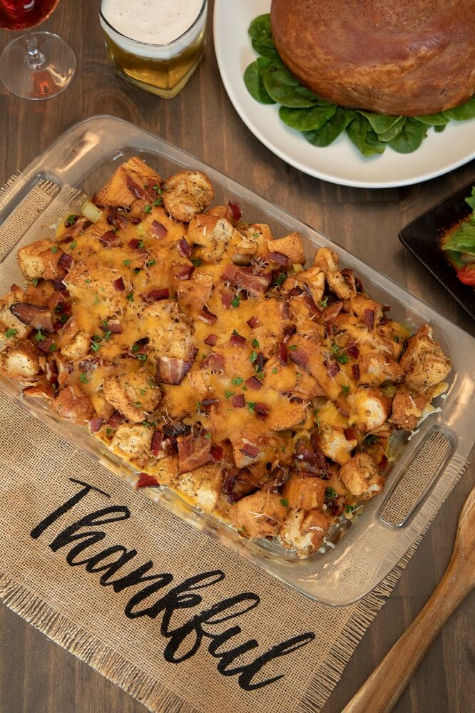 Bacon Beer Cheese Stuffing