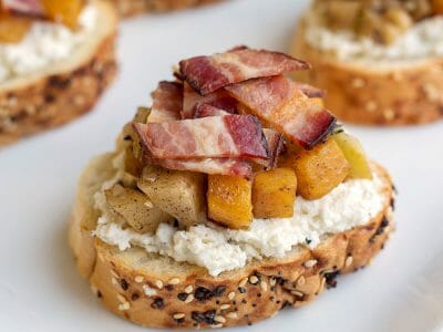 Cloverdale Bacon Butternut Squash Apple Bruschetta