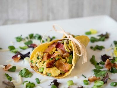 Cloverdale Maple Bacon Breakfast Tacos