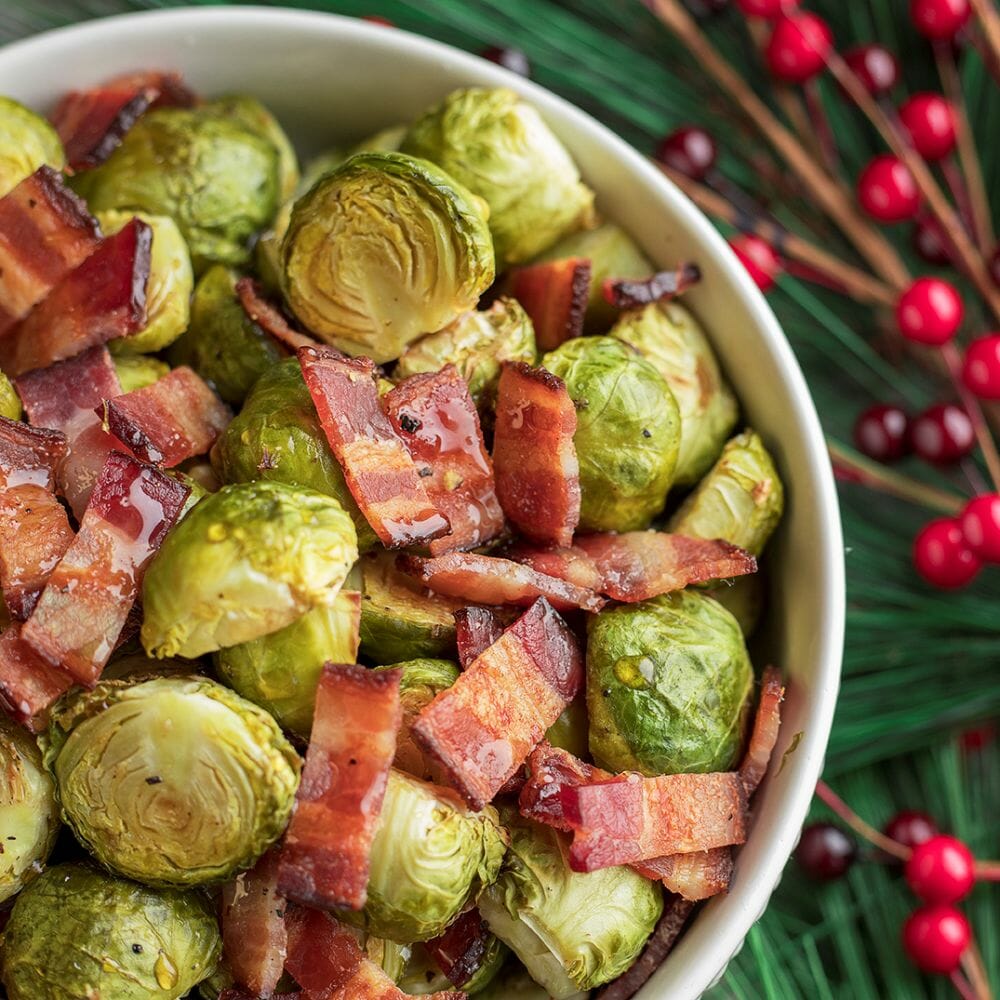 Maple Brussels Sprouts with Cloverdale Bacon