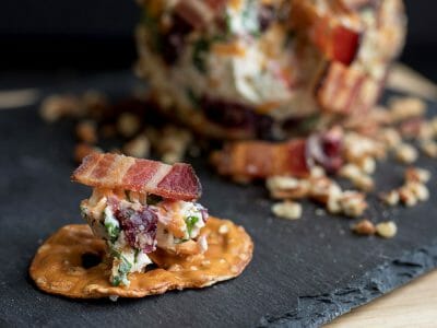 Onion Cranberry Pecan Bacon Cheese Ball