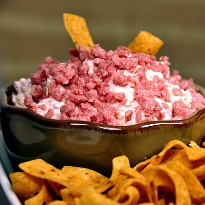 Tangy Summer Sausage Dill Pickle Dip