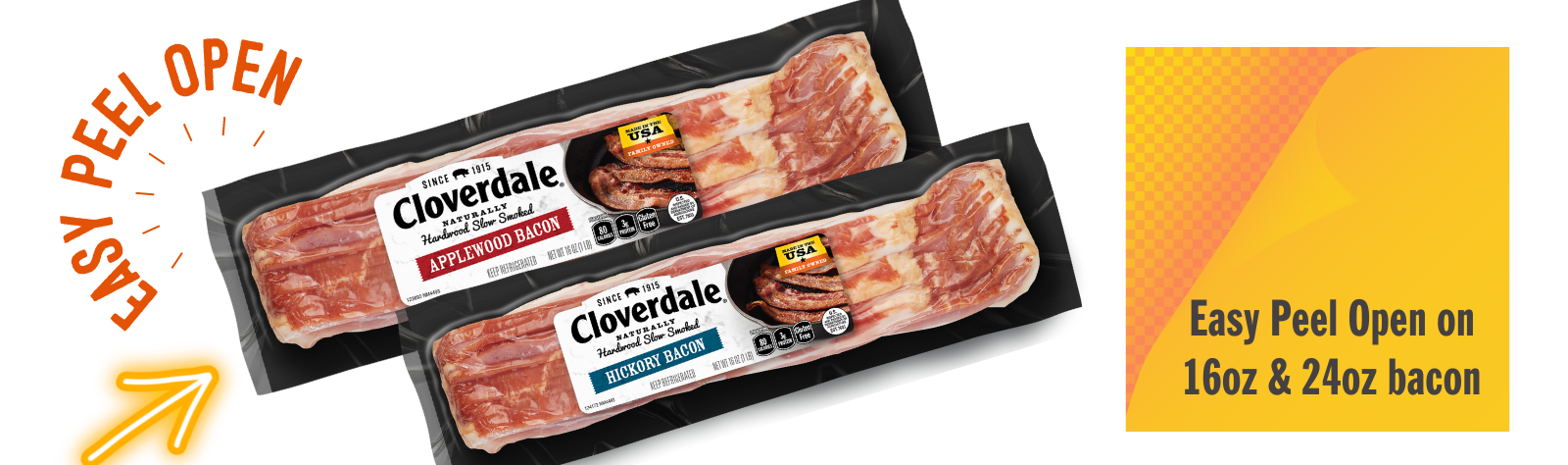 Easy Peel Open on 16oz Bacon