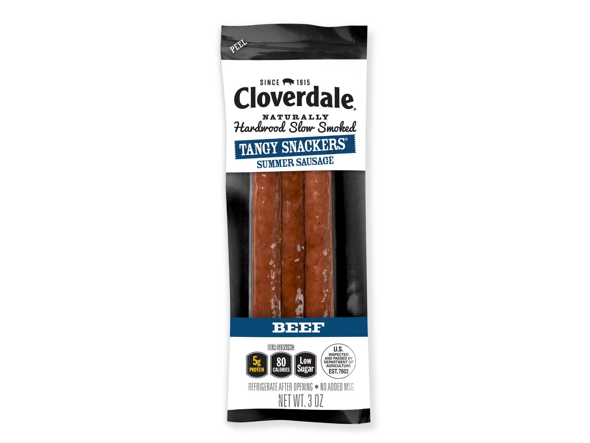 Beef Tangy Snackers® Summer Sausage, 3 oz - Cloverdale Foods